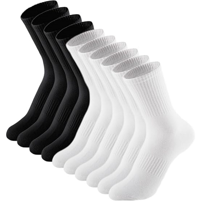 Womens Crew Socks Casual Athletic Gym LightWeight Thin Cotton Socks 5 Pairs