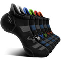 Men Running Socks 6Pairs-Ankle Athletic Socks Wicking Cushioned for Men Walking-Arch Compression Support