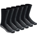 Men's Dri-tech Original Moisture Control Crew Socks Multipack, Black (6 Pairs), Shoe Size: 6-12, Pack of 6